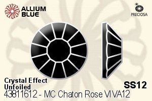 Preciosa MC Chaton Rose VIVA12 Flat-Back Stone (438 11 612) SS12 - Crystal (Coated) - Haga Click en la Imagen para Cerrar