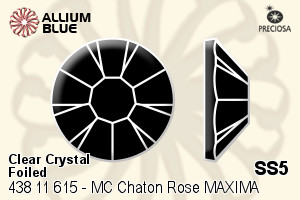 Preciosa MC Chaton Rose MAXIMA Flat-Back Stone (438 11 615) SS5 - Clear Crystal With Dura™ Foiling - Haga Click en la Imagen para Cerrar