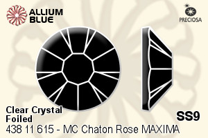 Preciosa MC Chaton Rose MAXIMA Flat-Back Stone (438 11 615) SS9 - Clear Crystal With Dura™ Foiling - Haga Click en la Imagen para Cerrar