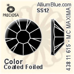 Preciosa MC Chaton Rose MAXIMA Flat-Back Stone (438 11 615) SS12 - Color (Coated) With Dura™ Foiling