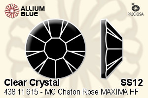 Preciosa プレシオサ MC マシーンカットチャトン Rose MAXIMA マキシマ Flat-Back Hot-Fix Stone (438 11 615) SS12 - クリスタル