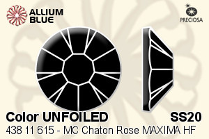 Preciosa MC Chaton Rose MAXIMA Flat-Back Hot-Fix Stone (438 11 615) SS20 - Color UNFOILED - Click Image to Close