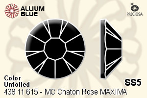 Preciosa MC Chaton Rose MAXIMA Flat-Back Stone (438 11 615) SS5 - Color Unfoiled - Click Image to Close