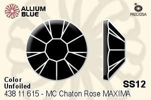 Preciosa MC Chaton Rose MAXIMA Flat-Back Stone (438 11 615) SS12 - Color Unfoiled - Haga Click en la Imagen para Cerrar