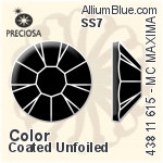 Preciosa MC Chaton Rose MAXIMA Flat-Back Stone (438 11 615) SS7 - Color (Coated) Unfoiled