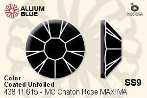 Preciosa MC Chaton Rose MAXIMA Flat-Back Stone (438 11 615) SS9 - Color (Coated) Unfoiled