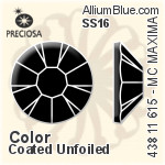 Preciosa MC Chaton Rose MAXIMA Flat-Back Stone (438 11 615) SS16 - Color (Coated) Unfoiled