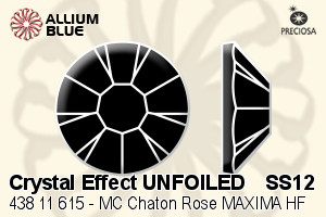 Preciosa MC Chaton Rose MAXIMA Flat-Back Hot-Fix Stone (438 11 615) SS12 - Crystal Effect UNFOILED - Click Image to Close