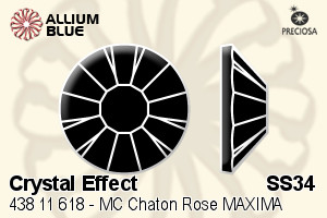 PRECIOSA Rose MAXIMA ss34 crystal HF CaG