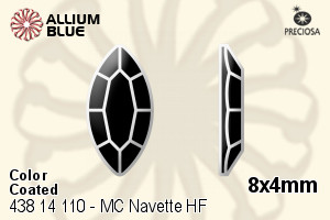 Preciosa MC Navette Flat-Back Hot-Fix Stone (438 14 110) 8x4mm - Color (Coated) - Haga Click en la Imagen para Cerrar