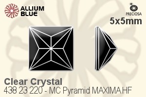 Preciosa プレシオサ MC マシーンカットPyramid MAXIMA マキシマ Flat-Back Hot-Fix Stone (438 23 220) 5x5mm - クリスタル - ウインドウを閉じる