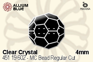 Preciosa MC Bead Regular Cut (451 19 602) 4mm - Clear Crystal