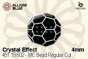 PRECIOSA Round Bead,Simp. 4 mm crystal Lab-f