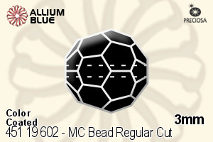 PRECIOSA Round Bead,Simp. 3 mm sapphire AB