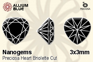 Preciosa Heart (HBC) 3x3mm - Nanogems - Haga Click en la Imagen para Cerrar