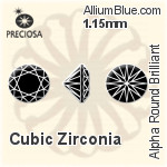 Preciosa Alpha Round Brilliant (RDC) 1.1mm - Cubic Zirconia