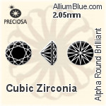 Preciosa Alpha Round Brilliant (RBC) 2.05mm - Cubic Zirconia