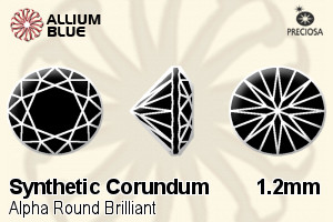 Preciosa Alpha Round Brilliant (RDC) 1.2mm - Synthetic Corundum - 關閉視窗 >> 可點擊圖片