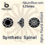 プレシオサ Alpha ラウンド Brilliant (RDC) 1.25mm - Synthetic Spinel
