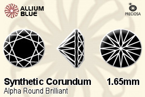 Preciosa Alpha Round Brilliant (RBC) 1.65mm - Synthetic Corundum - Click Image to Close