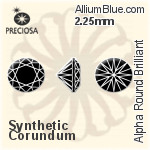 Preciosa Alpha Round Brilliant (RBC) 2.25mm - Synthetic Corundum