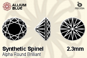 Preciosa Alpha Round Brilliant (RBC) 2.3mm - Synthetic Spinel