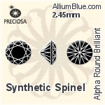 Preciosa Alpha Round Brilliant (RBC) 2.45mm - Synthetic Spinel