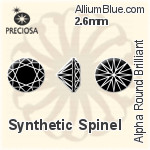 プレシオサ Alpha ラウンド Brilliant (RBC) 2.6mm - Synthetic Spinel
