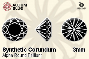 プレシオサ Alpha ラウンド Brilliant (RBC) 3mm - Synthetic Corundum - ウインドウを閉じる