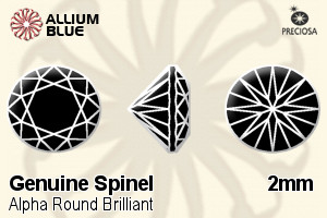 Preciosa Alpha Round Brilliant (RBC) 2mm - Genuine Spinel - Haga Click en la Imagen para Cerrar