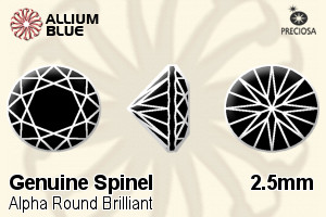 プレシオサ Alpha ラウンド Brilliant (RBC) 2.5mm - Genuine Spinel - ウインドウを閉じる