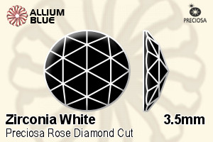 プレシオサ Rose Diamond Cut (RODC) 3.50mm - Zirconia White
