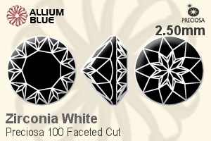 Preciosa 100 Faceted (100FC) 2.5mm - Cubic Zirconia - 關閉視窗 >> 可點擊圖片