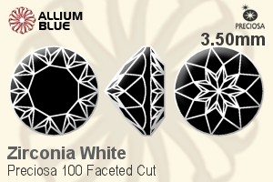 Preciosa 100 Faceted (100FC) 3.5mm - Cubic Zirconia - Click Image to Close