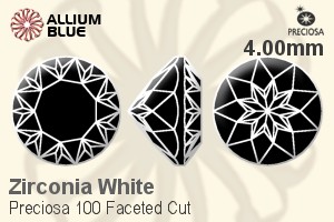 Preciosa 100 Faceted (100FC) 4mm - Cubic Zirconia - 关闭视窗 >> 可点击图片