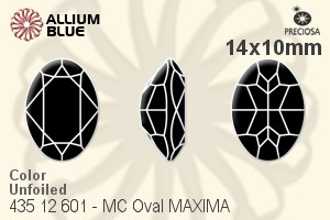 Preciosa MC Oval MAXIMA Fancy Stone (435 12 601) 14x10mm - Color Unfoiled - Haga Click en la Imagen para Cerrar