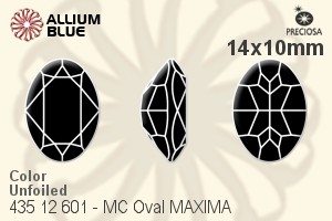 Preciosa プレシオサ MC マシーンカットOval MAXIMA マキシマ ファンシーストーン (435 12 601) 14x10mm - カラー 裏面にホイル無し - ウインドウを閉じる