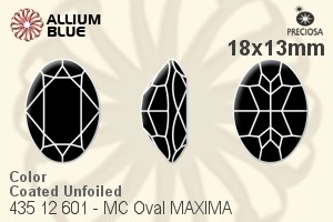 寶仕奧莎 機切橢圓形 MAXIMA 美飾瑪 花式石 (435 12 601) 18x13mm - 顏色（塗層） 無水銀底 - 關閉視窗 >> 可點擊圖片