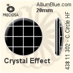 Preciosa プレシオサ MC マシーンカットChessboard Circle Flat-Back Hot-Fix Stone (438 11 302) 20mm - クリスタル エフェクト