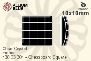 Preciosa MC Chessboard Square Flat-Back Stone (438 23 301) 10x10mm - Clear Crystal With Dura™ Foiling - Haga Click en la Imagen para Cerrar