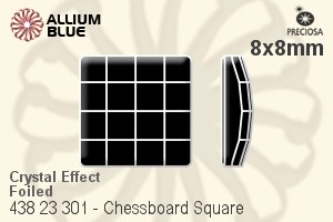Preciosa MC Chessboard Square Flat-Back Stone (438 23 301) 8x8mm - Crystal Effect With Dura™ Foiling - Haga Click en la Imagen para Cerrar