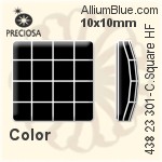 Preciosa MC Chessboard Square Flat-Back Hot-Fix Stone (438 23 301) 10x10mm - Color