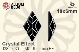 PRECIOSA Rhombus MXM FB 10x6 crystal HF AB