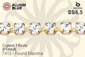 Preciosa Round Maxima Cupchain (7413 0027), Plated, With Stones in PP14 - Crystal Effects