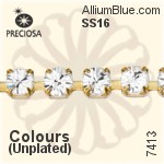 Preciosa Round Maxima Cupchain (7413 0047), Unplated Raw Brass, With Stones in SS16 - Colours