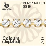 Preciosa Round Maxima Cupchain (7413 3004), Unplated Raw Brass, With Stones in SS18 - Colours