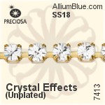 Preciosa Round Maxima Cupchain (7413 3004), Unplated Raw Brass, With Stones in SS18 - Crystal Effects