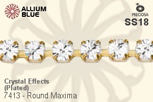 Preciosa Round Maxima Cupchain (7413 3004), Plated, With Stones in SS18 - Crystal Effects