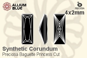 プレシオサ Baguette Princess (BPC) 4x2mm - Synthetic Corundum