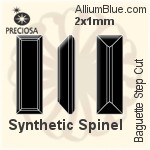 プレシオサ Baguette Step (BSC) 2x1mm - Synthetic Spinel